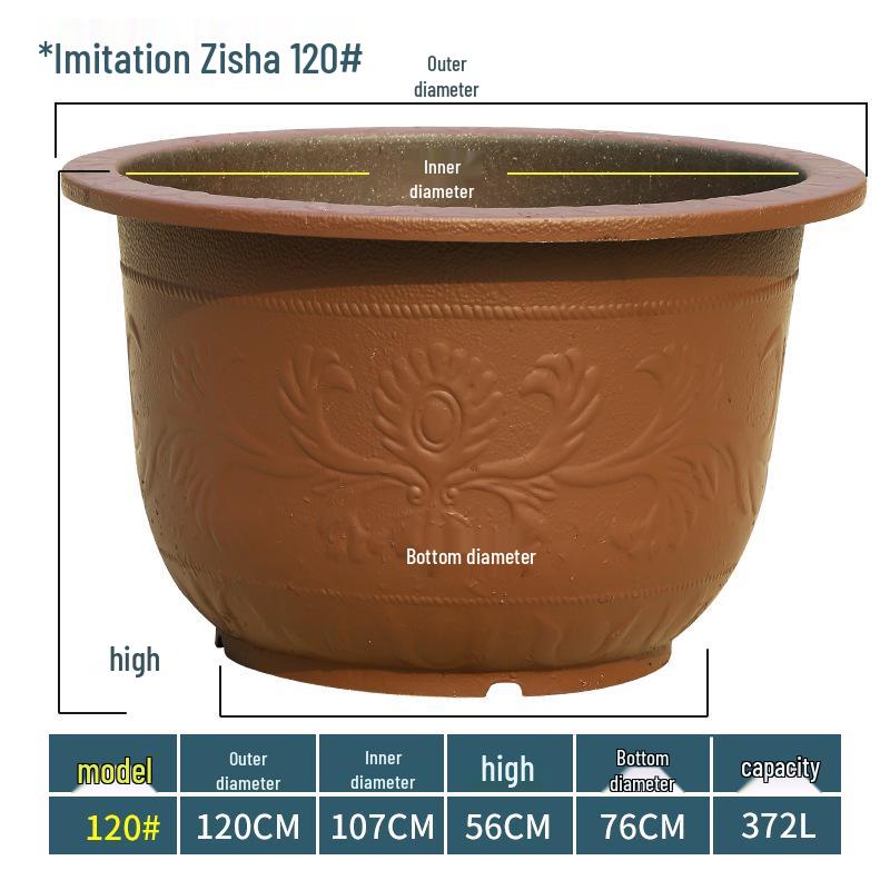 Extra Large Thick Plastic Flower Pot for Outdoor Plants, Trees, and Water Lilies