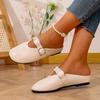 Women Flats Square Toe Slippers Woman  Shoes Casual Sandals Summer 2025 Brand  Trend Slides Soft Leather Flip Flops