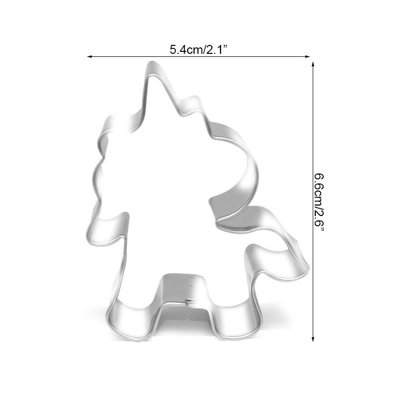Tegneserie Enhjørning Kakeutstikker Form Rustfritt Stål Fondant Kake Kjeksform Bakeverktøy Enhjørning Bursdagsfest Dekorasjoner