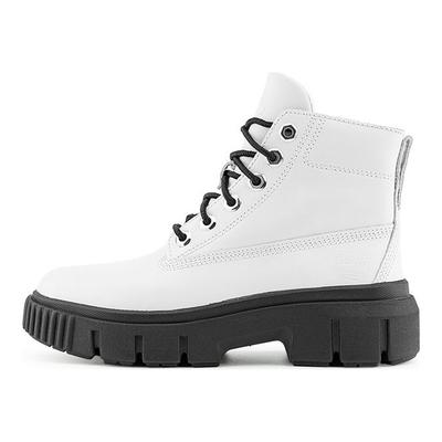 Leather Durable Casual Versatile Short Outdoor Boots Women Boots White A41ZW-100
