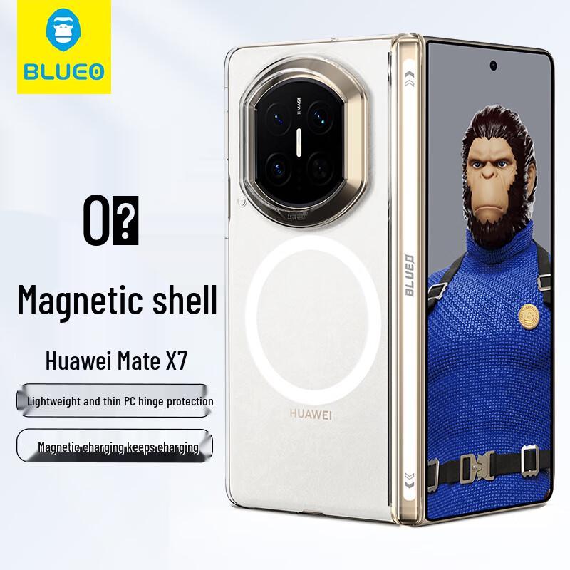 Transparent Magnetic Hinge Protection Case for Huawei Mate X7 Mate X7