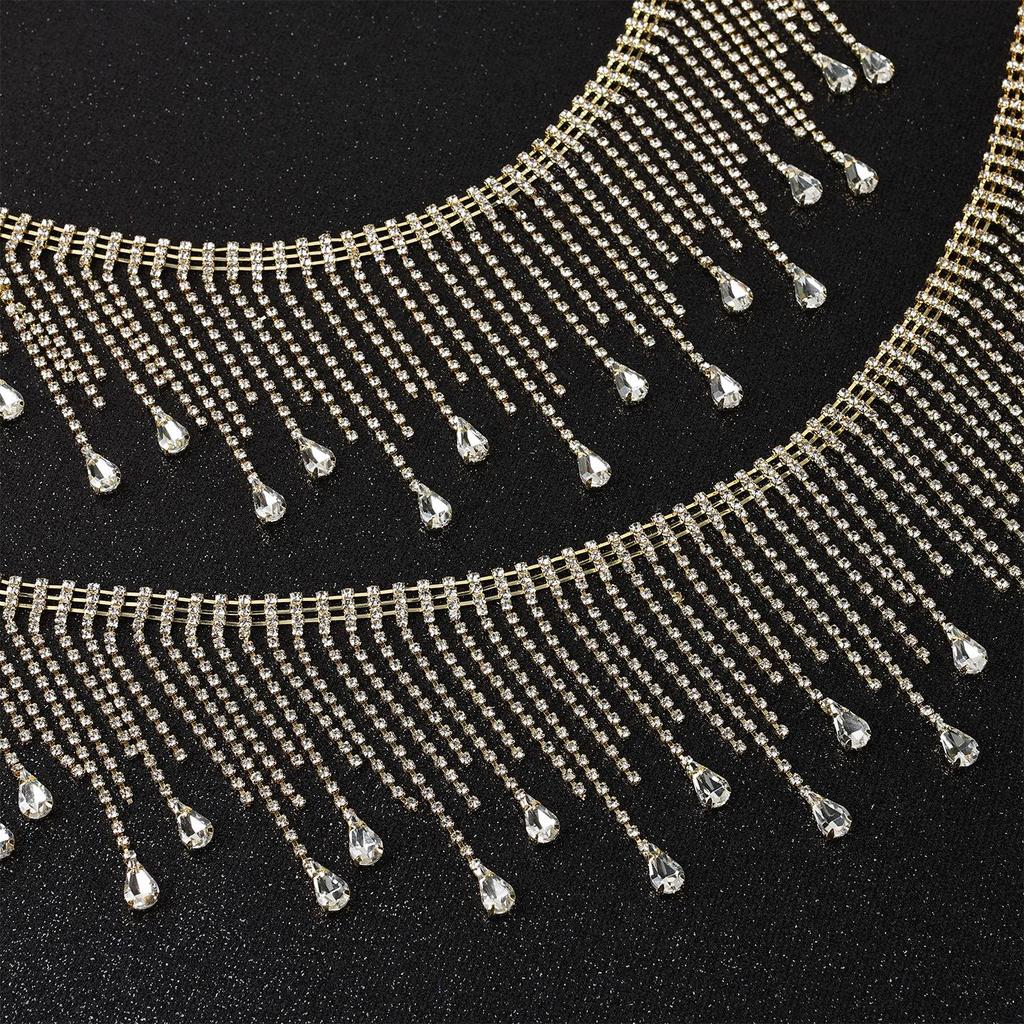 Tassel Water Drop Rhinestone Chain for DIY Wedding and Evening Gowns