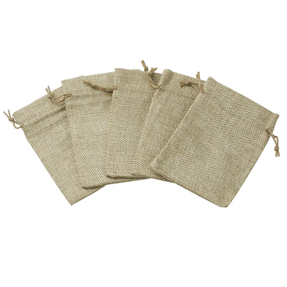 Cotton Rope Linen Bag Beige Candy Bundle Mouth Linen Handmade Soap Jewelry Gift Linen Bag
