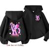 Little Girls Hoodie Zip Up Cute Pony Girls Fall Hooded Jacket Zip Little Pony Autumn Pullover Casual Hoodie Size 100-160