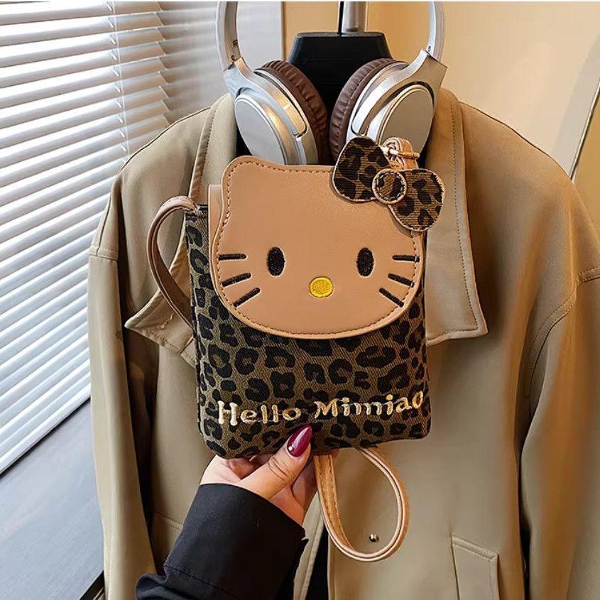 Hellokitty messenger bag women's bag  new niche design cute student party mobile phone bag mini bag