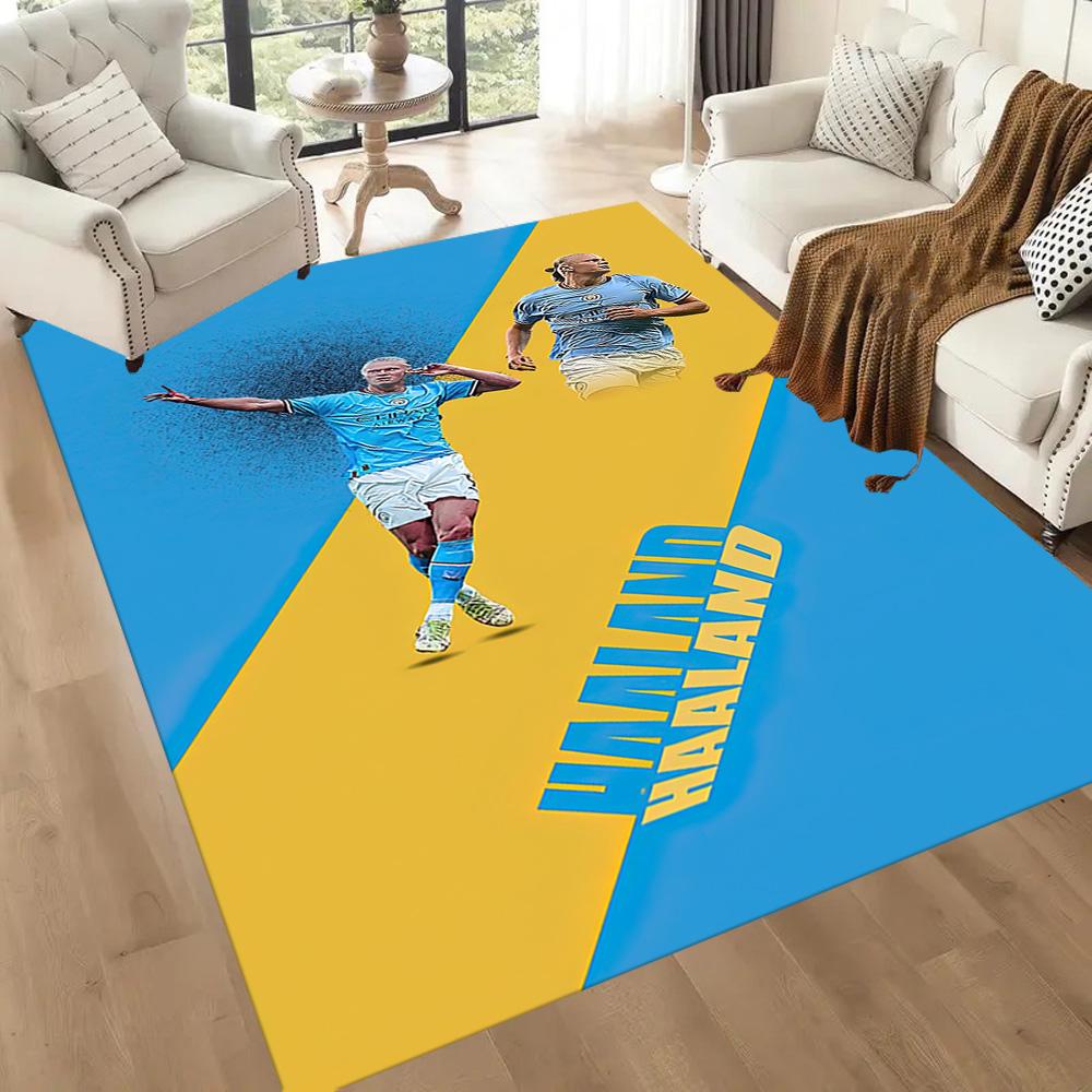 Haaland Fan Square rugs are a great choice for living rooms, bedrooms, home décor, and as gifts.