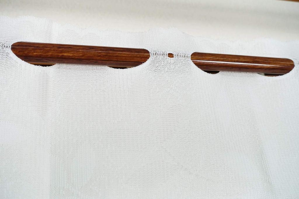 Arie Cafe Curtain, White, Approx. 100cm Wide X 90cm Long, UV Protection, Light Filtering, Privacy Protection, Wavelon+, Made In Japan, Leaf Leaf