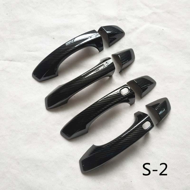Door Handle Cover Trim Handles Covers for Seat Ibiza Kj Mk5 Fr 2018   Abs Plastic Car Accessories Imitation Carbon Fiber