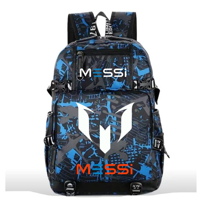 2023 football star Mbappe USB large capacity youth student schoolbag men and women leisure travel shoulder back