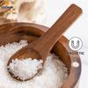 Acacia Wood Salt and Pepper Cellar with Magnetic Swivel Lid and Wood Spoon, Seasonings Container Holder for Spices Sugar Pepper