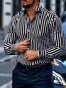 Stylish Geometric Long-sleeve Shirt, Perfect for Casual Wear