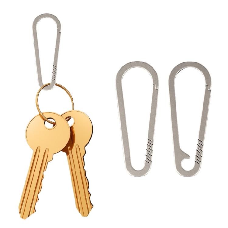 Heavy-Duty Spring Snap Hook Keyring Titanium Keychain Buckles Outdoor Carabiner