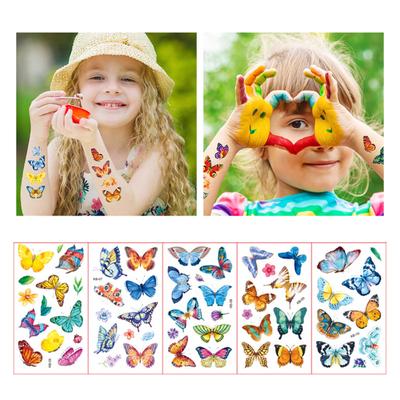 10 Pezzi Decalcomania Tatuaggio Rimovibile Vari Motivi Immagine Chiara Decorativa Fai da Te Colore Vivace Temporaneo Corpo Farfalla Tatuaggio Adesivo Uso Unisex