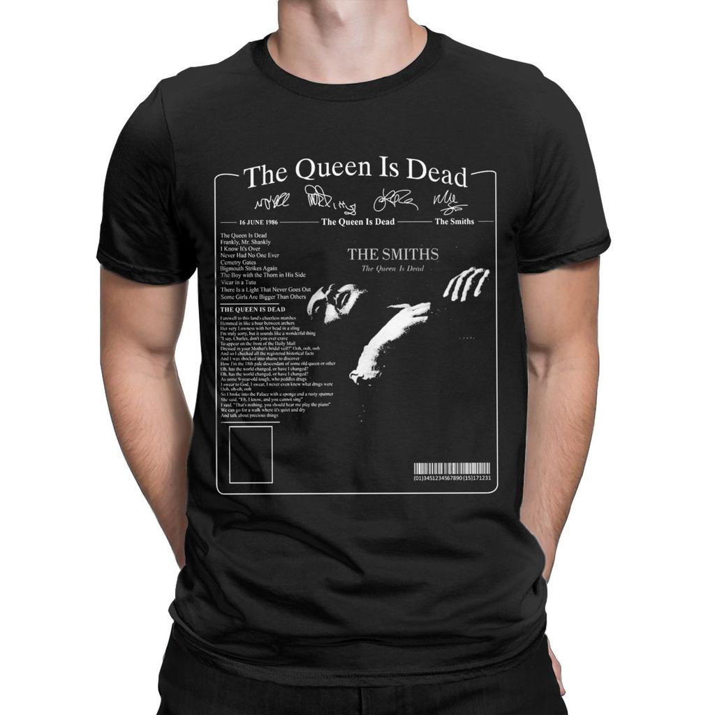The Smiths The Queen Is Dead Men's T Shirts Vintage Tee Shirt Short Sleeve Crew Neck T-Shirt 100% Cotton Plus Size Clothes