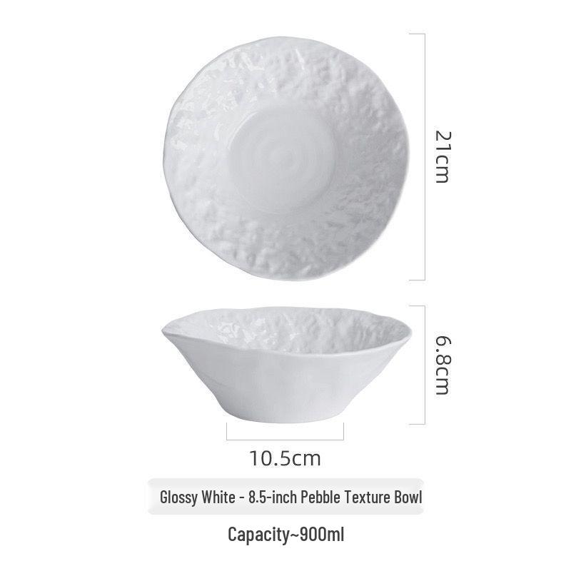 Doulidou Large Ceramic Soup & Salad Bowl - High-End Hotel Tableware