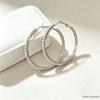Exquisite Diamond-Studded Round Hoop Earrings: Silver Needle, European & American Fashion