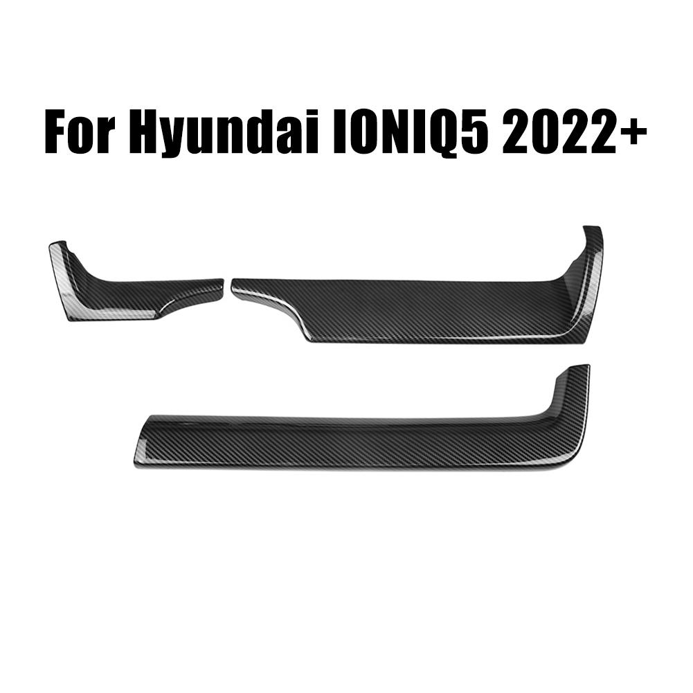 Carbon Fiber ABS Auto Dashboard Rahmen Abdeckung Trim Für Hyundai IONIQ 5 2022+ Zentrale Steuerung Air Outlet Panel Trim Panel