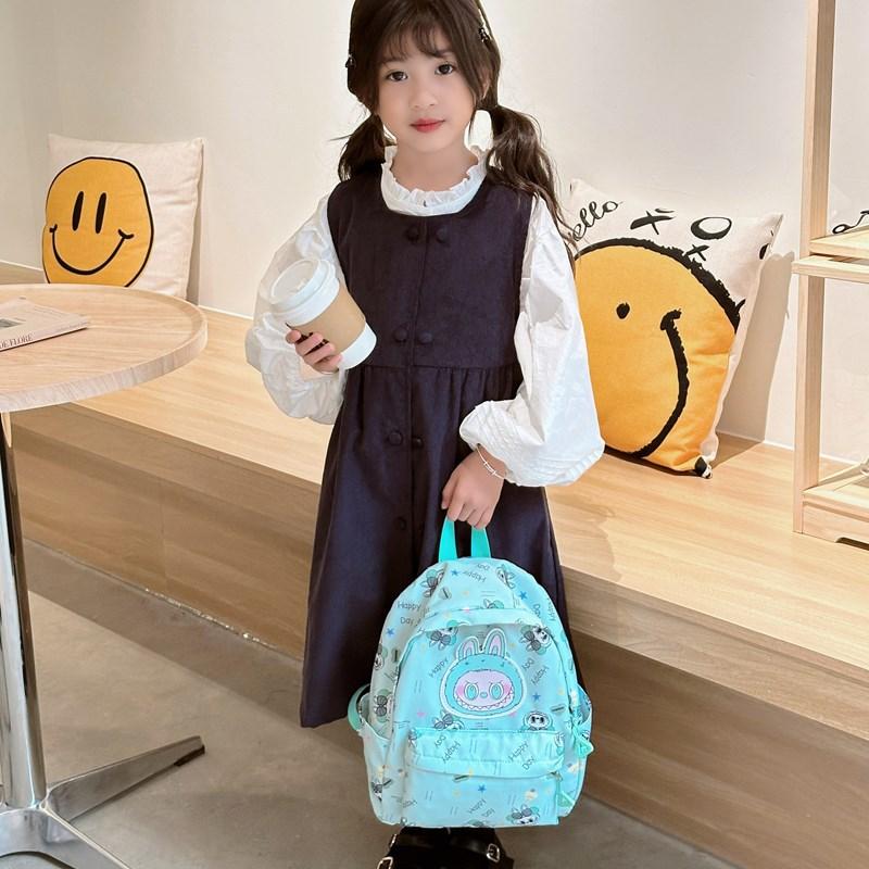 Kindergarten Primary School Students Schoolbag Cute Cartoon Foreign Style Printing Baby Backpack Large Capacity Children'S Backpack