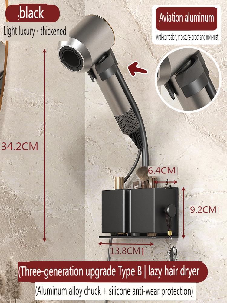 Hair Dryer Holder Wall Dryer Cradle Straightener Stand Organizer Storage Box Toilet Blower Holder Bathroom Shelves Duct Hanger