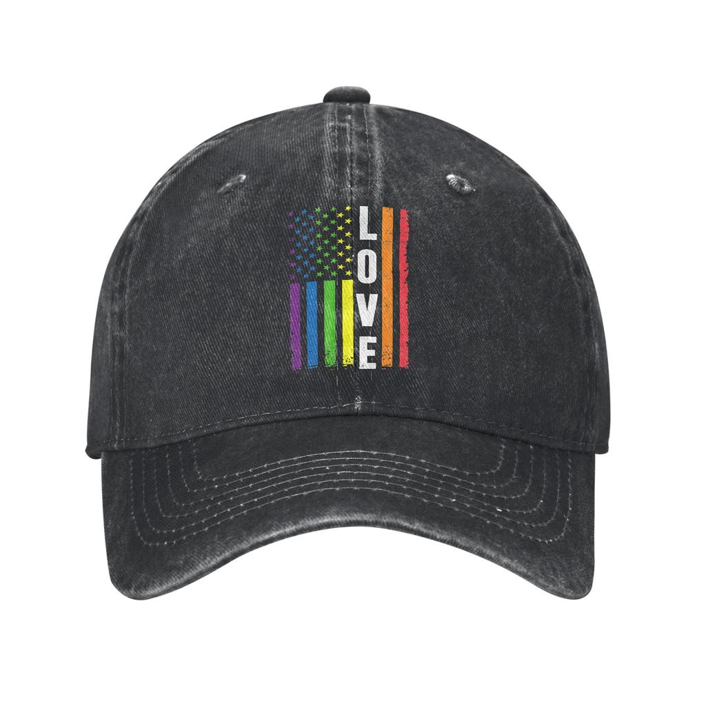 Równość LGBT Duma Świadomość dla Gejów Czapka z Daszkiem Unisex Kobiety Zniszczony Jeans Prany Snapback Kapelusz Outdoor Regulowany Czapki Kapelusz