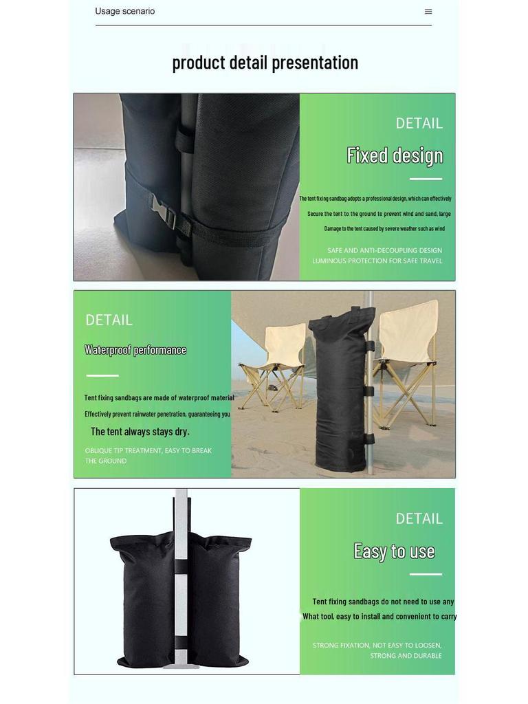 Outdoor Pavillon Zelt Stütz Sandsack - Oxford Stoff Sonnenschutz Markise Befestigungstasche