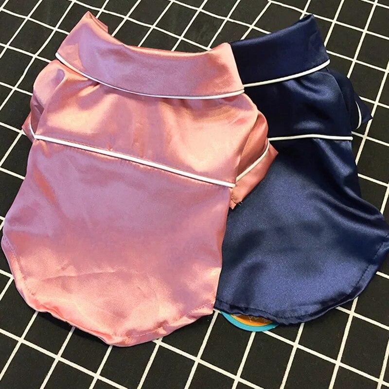 Soft Silk French Bulldog Pajamas Pet Dog Pajama For Small Dogs Shih Tzu Puppy Cat Clothes Pets Clothing