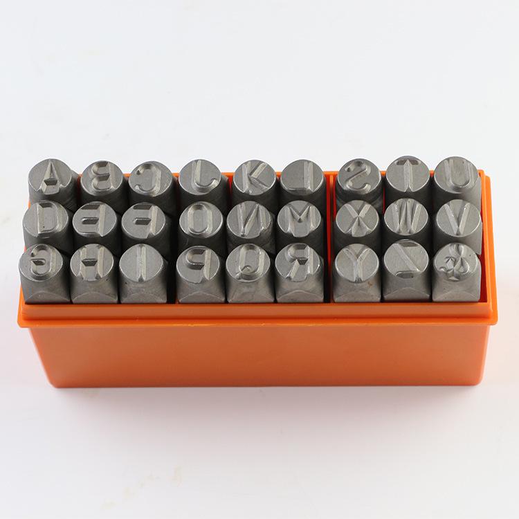 27-Piece Steel Letter and Number Punch Set for Leathercraft