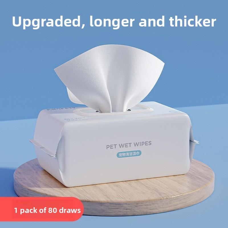 Pet Hand Sanitizer, Dog Bath Deodorizing, Disposable Cat Cleaning and Petting Pet Supplies, 8-piece Wet Wipes