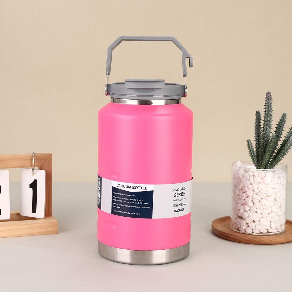 2L Coffee Travel Mug Portable Drinks Bottle Reusable Outdoor Insulated Mug  Gym Use