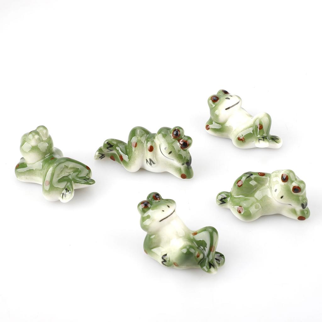 Ceramic Cute Kitten Chopsticks Holder Ceramic Painted Kitten Frog Ornament Chopsticks Holder