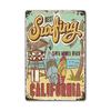 Vintage Tin Art of Summer Beach Scenes: Ideal Wall Murals for American Bar Backdrops and Home Decor