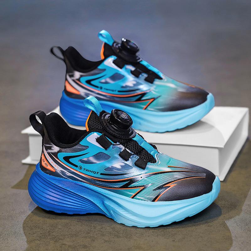 Boys' Sports Shoes 2025 Autumn New Leather Waterproof Children's Running Shoes Medium and Large Children's Students and Girls' Casual Shoes