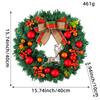 Artificial Christmas Wreath Ball Ornament Hanging Decor for Farmhouse