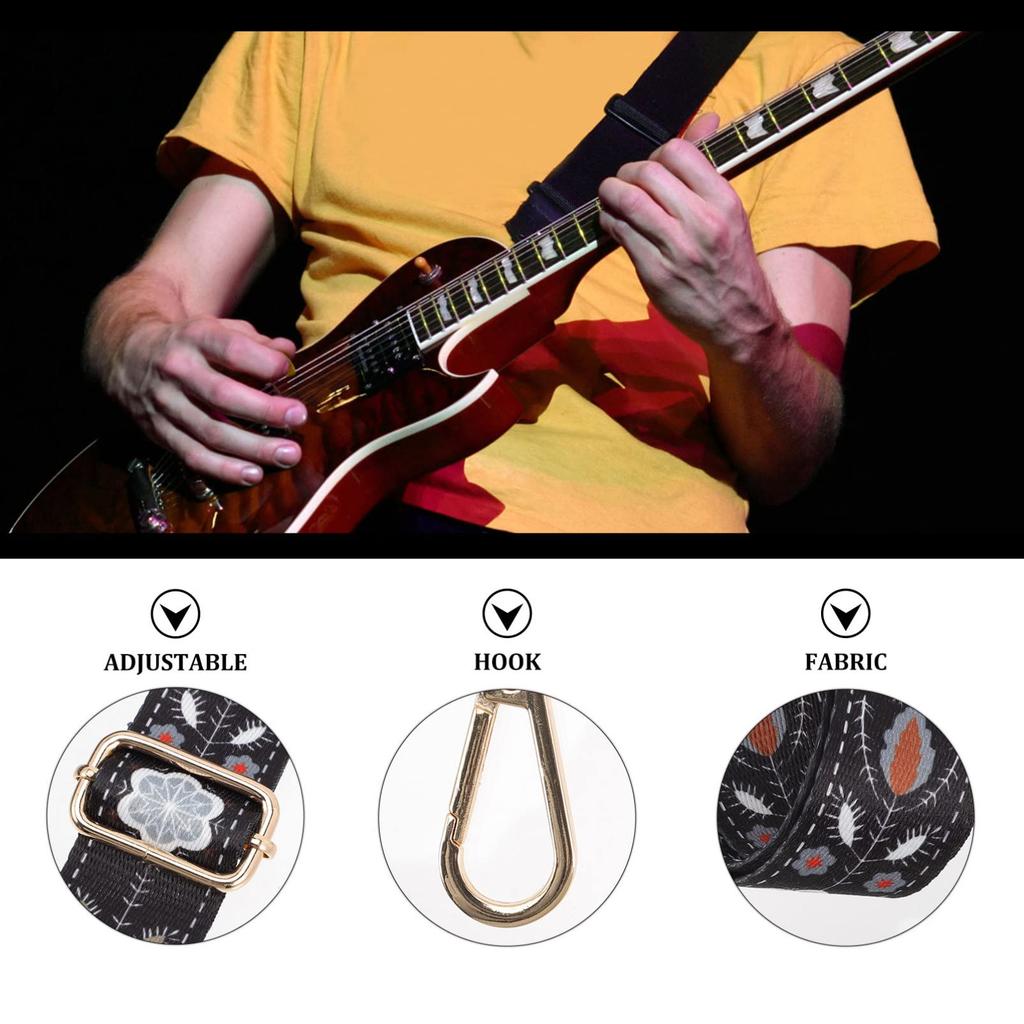 FOMIYES Vintage Banjo Shoulder Jacquard Guitar Adjustable Shoulder Replacement for Guitar Wallet Strap, Embroidery, Belt, Strap, Accessories,