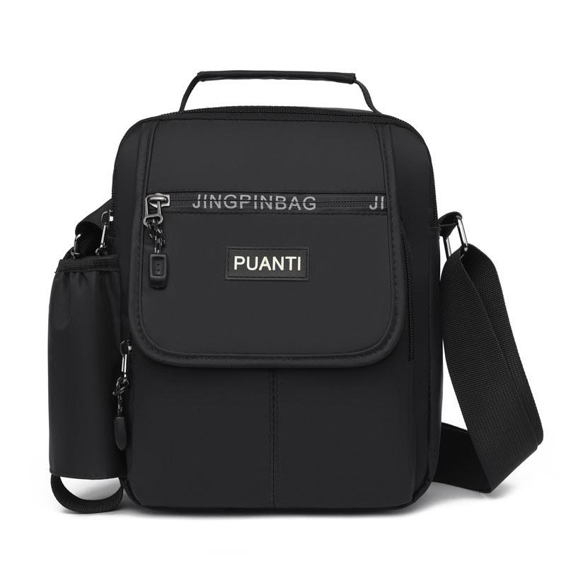 

Мужская маленькая сумка, деловая сумка через плечо, многофункциональная, водоотталкивающая, портативная сумка чёрный