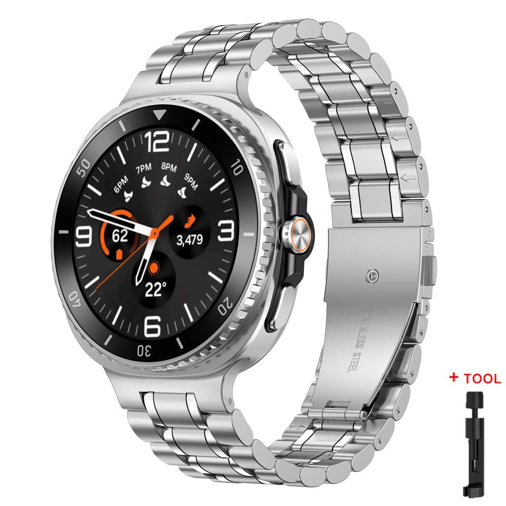 Metal Straps for Samsung Galaxy Watch 8/8 Classic 40mm 44mm 46mm Stainless Steel Wrist Link Bracelet Correa Galaxy Watch 8 Bands