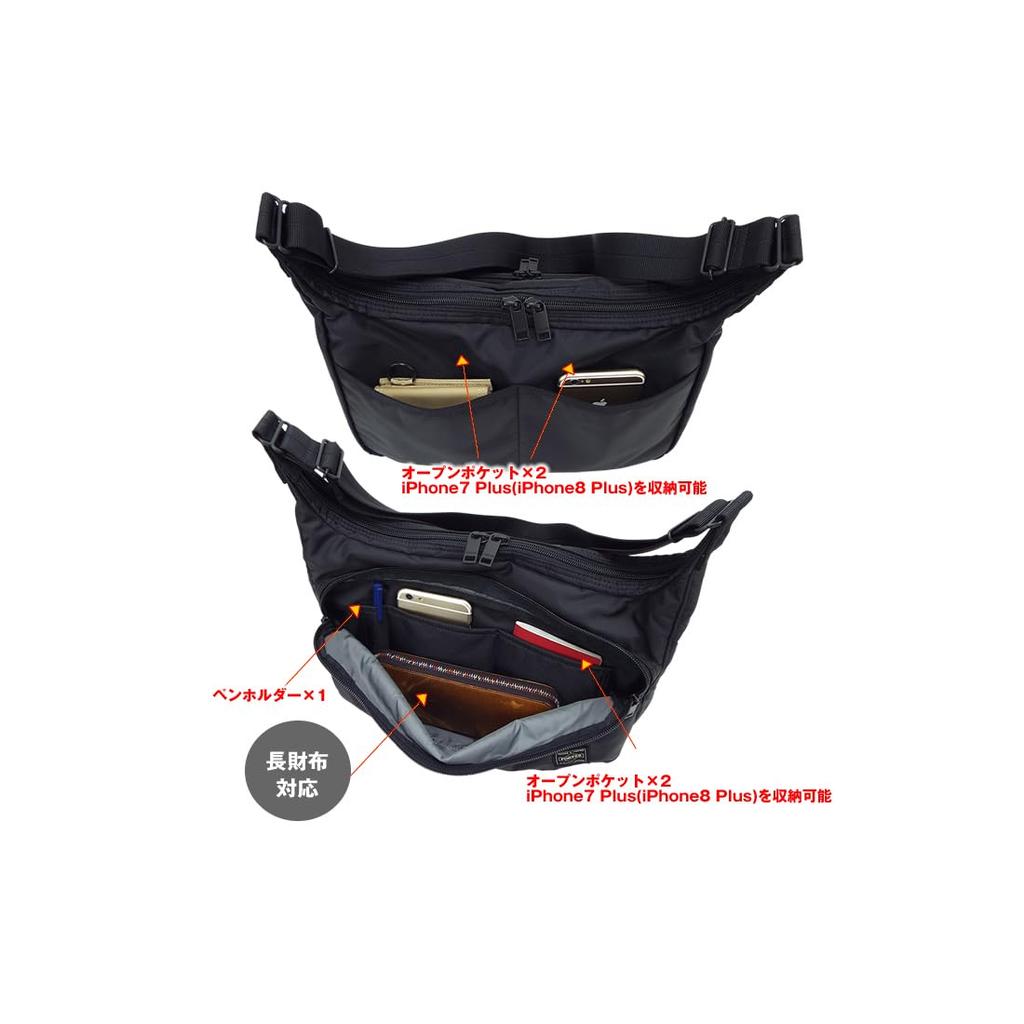 Porter Flash Shoulder Bag Yoshida Bag FLASH Men's Women's (BlackBLK)