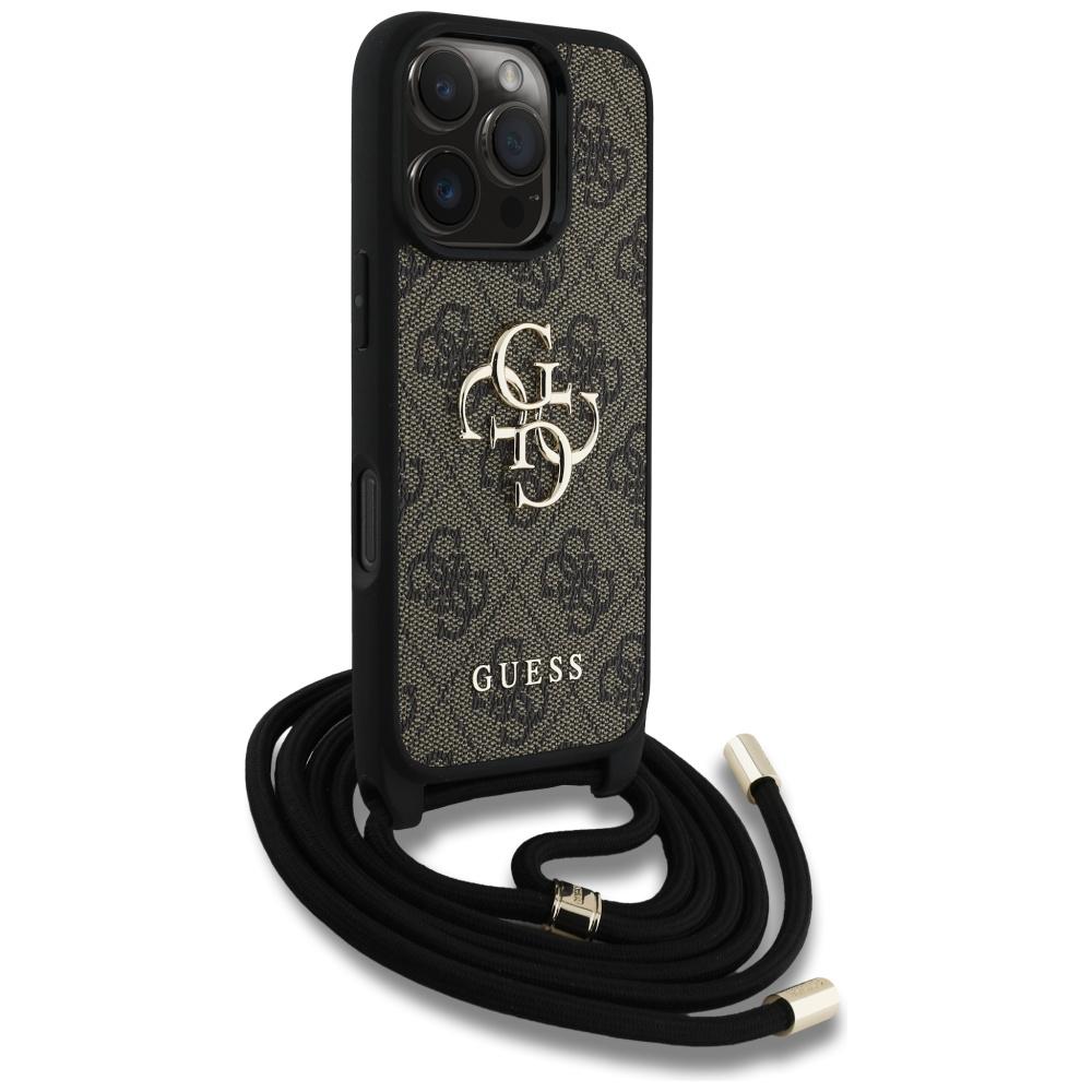 Etui Guess 4G Big Logo Cord Stap Crossbody Do Iphone 16 Pro Max, Brązowy