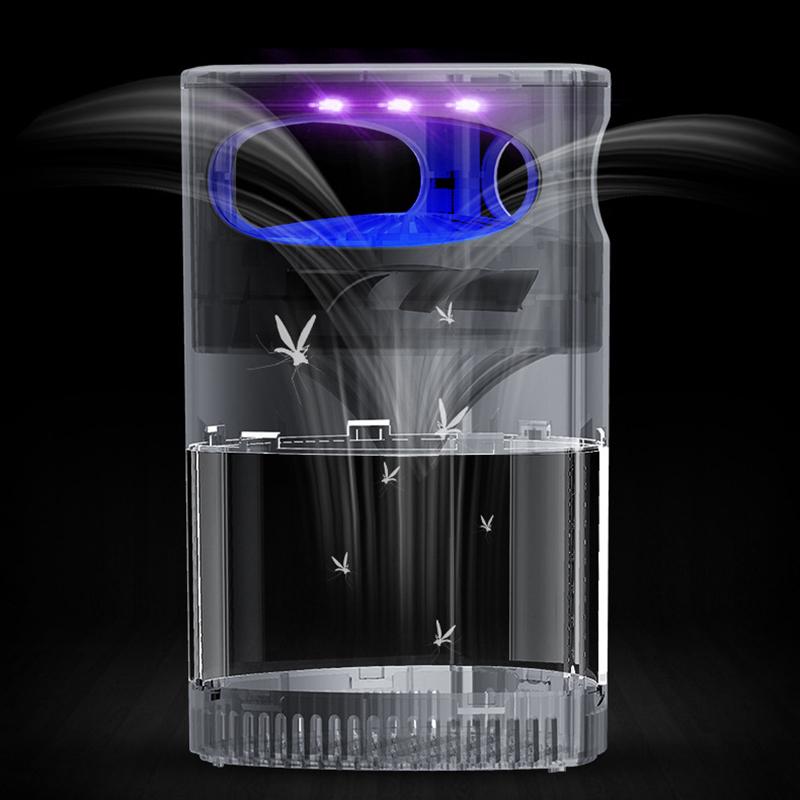 Lámpara Asesina de Mosquitos UV Silenciosa Fotocatalizador Matamoscas 1 Pieza Carga USB Fácil de Limpiar para Uso en Hogar Hotel Dormitorio