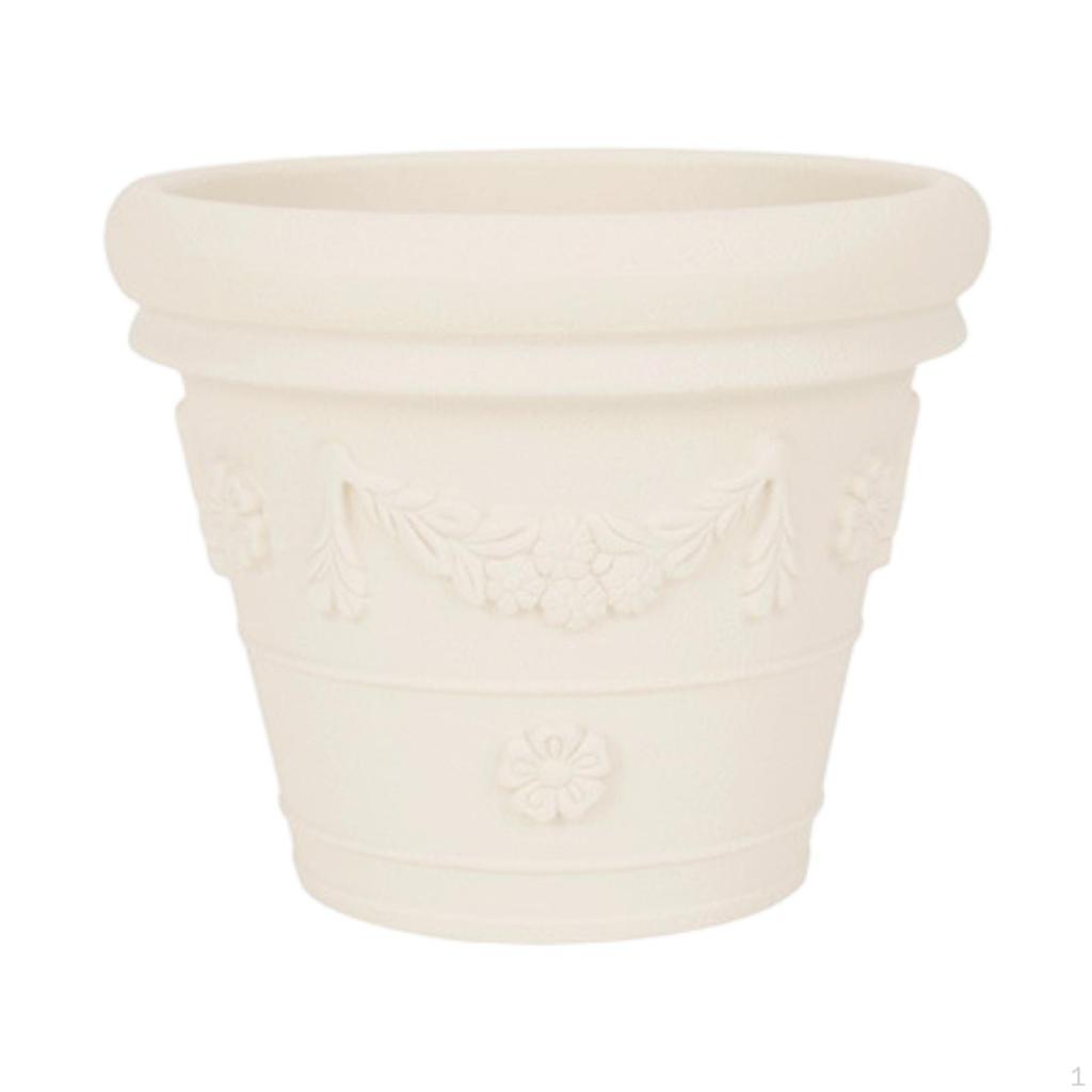 Flower Pot Resin Plant Container Decorative Lightweight Planter Breathable Mesh for Home Garden