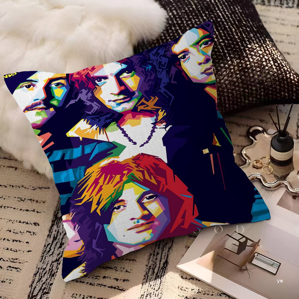 Band L-Led Z-Zeppelin Pillow Gift Home Office Decoration Bedroom Sofa Car Cushion Cover Case 45x45