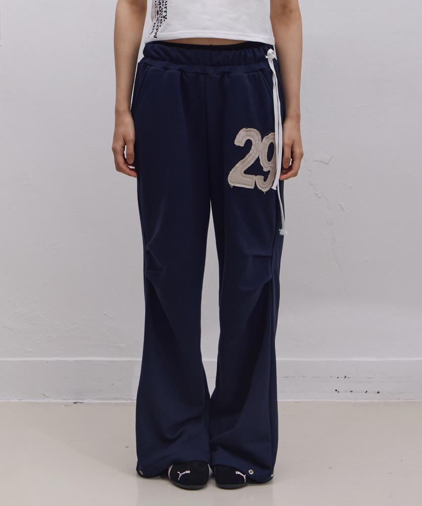 Ebeulisi 29 Patchwork Pintuck Sweatpants (Navy)