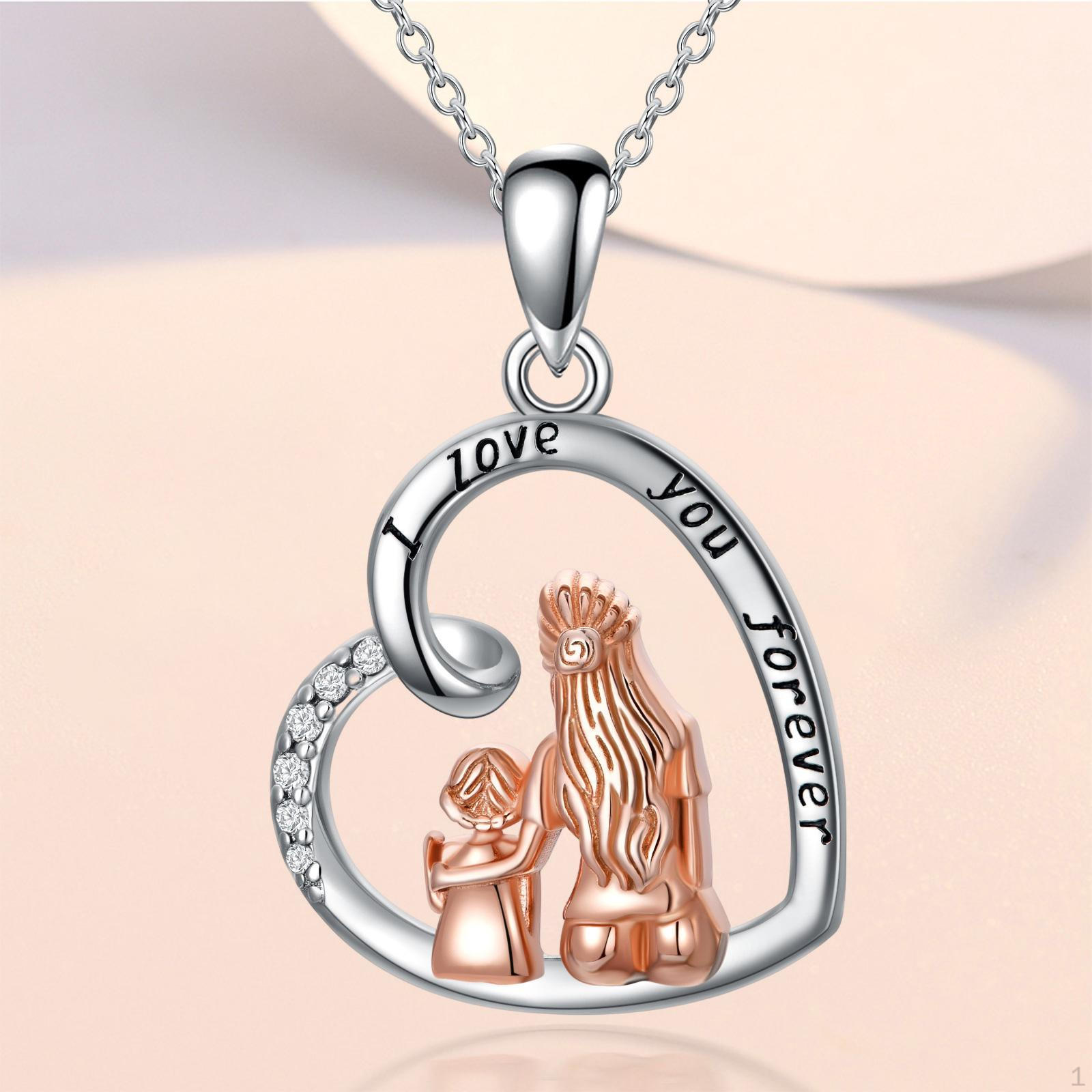 

Ожерелье на День матери, кулон, подарок на день Святого Валентина, модные ювелирные изделия в форме сердца для