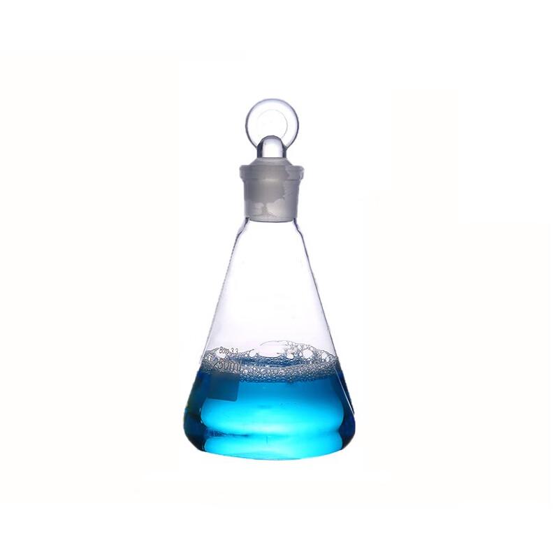 Laboratory Ground Glass Stopper Erlenmeyer Flask 50ml (2 Pcs)