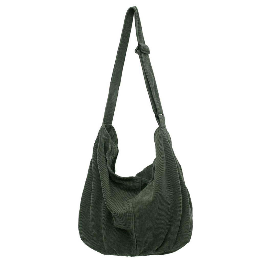 Stylish Women Large Crossbodys Bag Portable Corduroy Shoulder Bags Large Capacity Handbag For Women Outdoor Travel Trip Bag