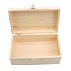 Home Storage Box Natural Wooden with Lid Golden Lock Postcard Organizer Handmade Craft Jewelry Case Wooden Box Casket