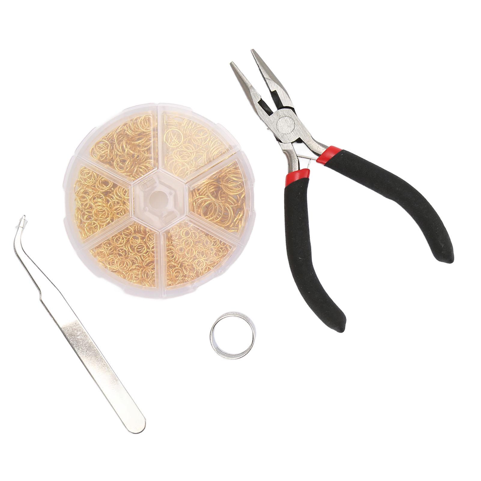 

s Assorted Size Smoothing Colorfast Sturdy Alloy Steel Jewelry Making s with Pli s Tweez s for Craft