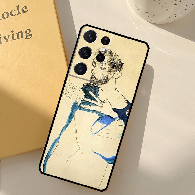 Egon Schiele Phone Case For Samsung Galaxy S25 S20 S21 S22 S23 S24 Ultra S9 S10 Plus S25 FE Cover Shell