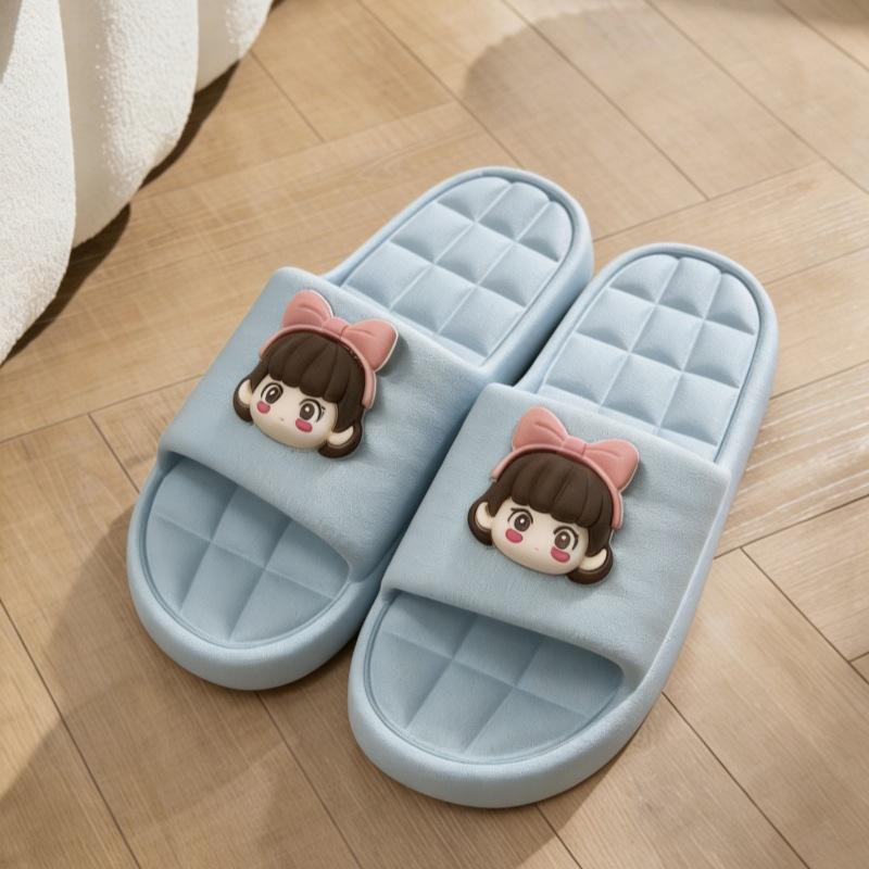 Women's EVA Thick Sole Slippers, Summer Anti-slip Bathroom Slides, Breathable Odor Proof Indoor Outdoor Shoes