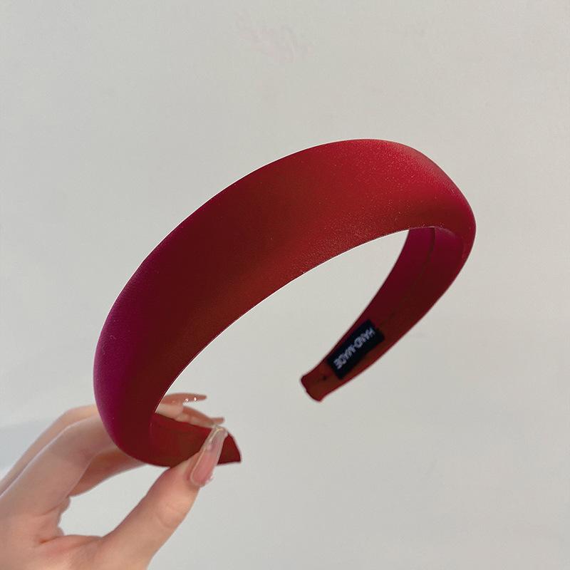 Satin Glossy Sponge Headband for Women To Go Out with High Head and Face Small Hair Accessories Clip Headband